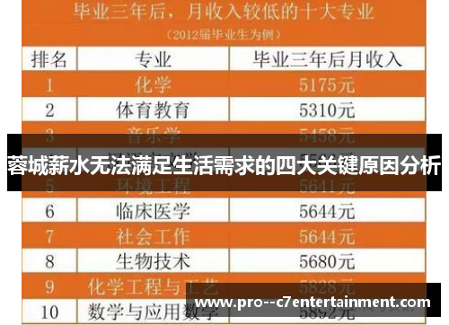 蓉城薪水无法满足生活需求的四大关键原因分析 蓉城薪水无法满足生活需求的四大关键原因分析